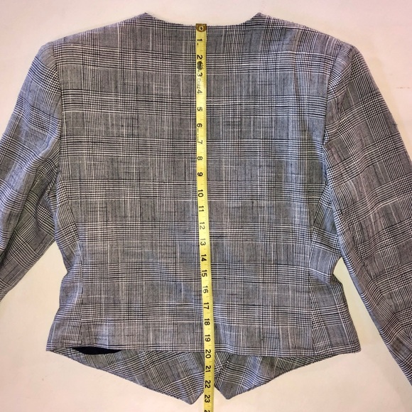 Vintage Glen Plaid Fitted Cropped Lined Blazer (11/12) - Picture 14 of 16
